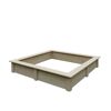 Sandkasten Fichtenholz naturfarben 150 x 24 x 150 cm