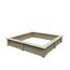 Sandkasten Fichtenholz naturfarben 150 x 24 x 150 cm