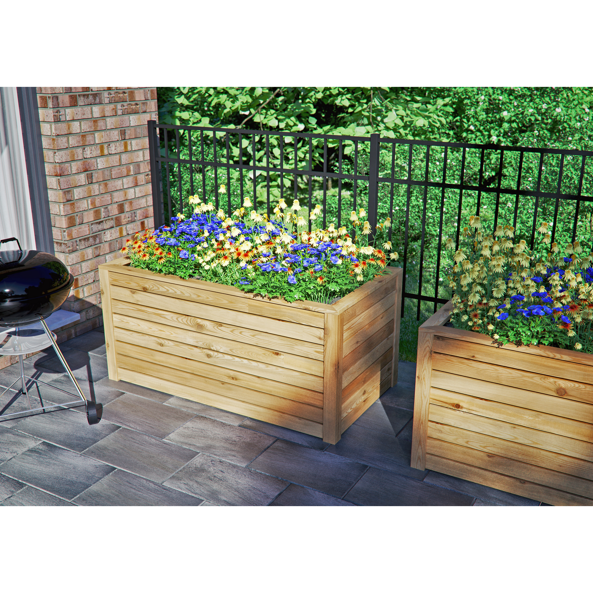 Hochbeet Lärchenholz naturfarben 150 x 70 x 80 cm