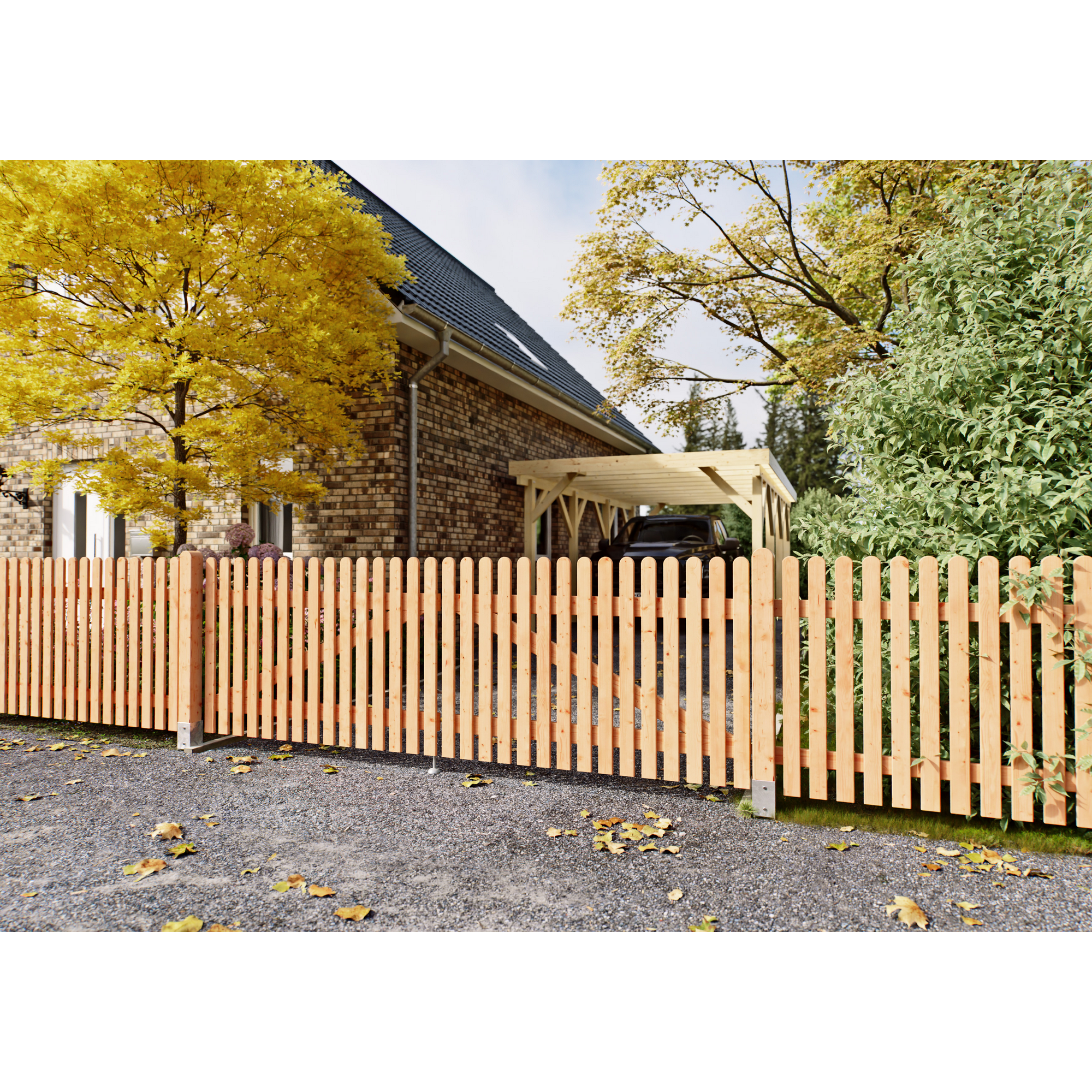 Vorgarten-Doppeltor Lärche 300 x 100 cm