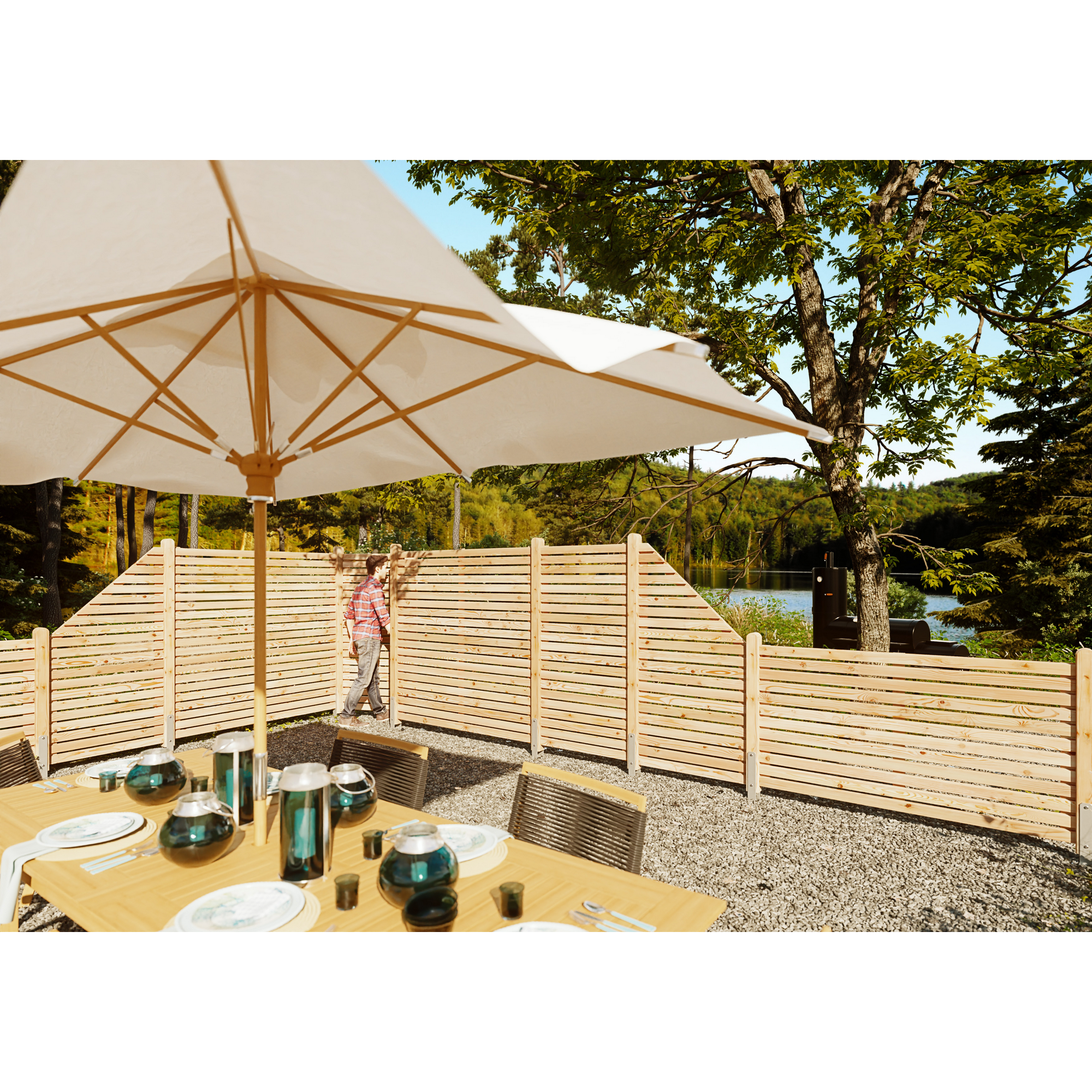 Rhombuszaun Douglasie 90 x 180 cm