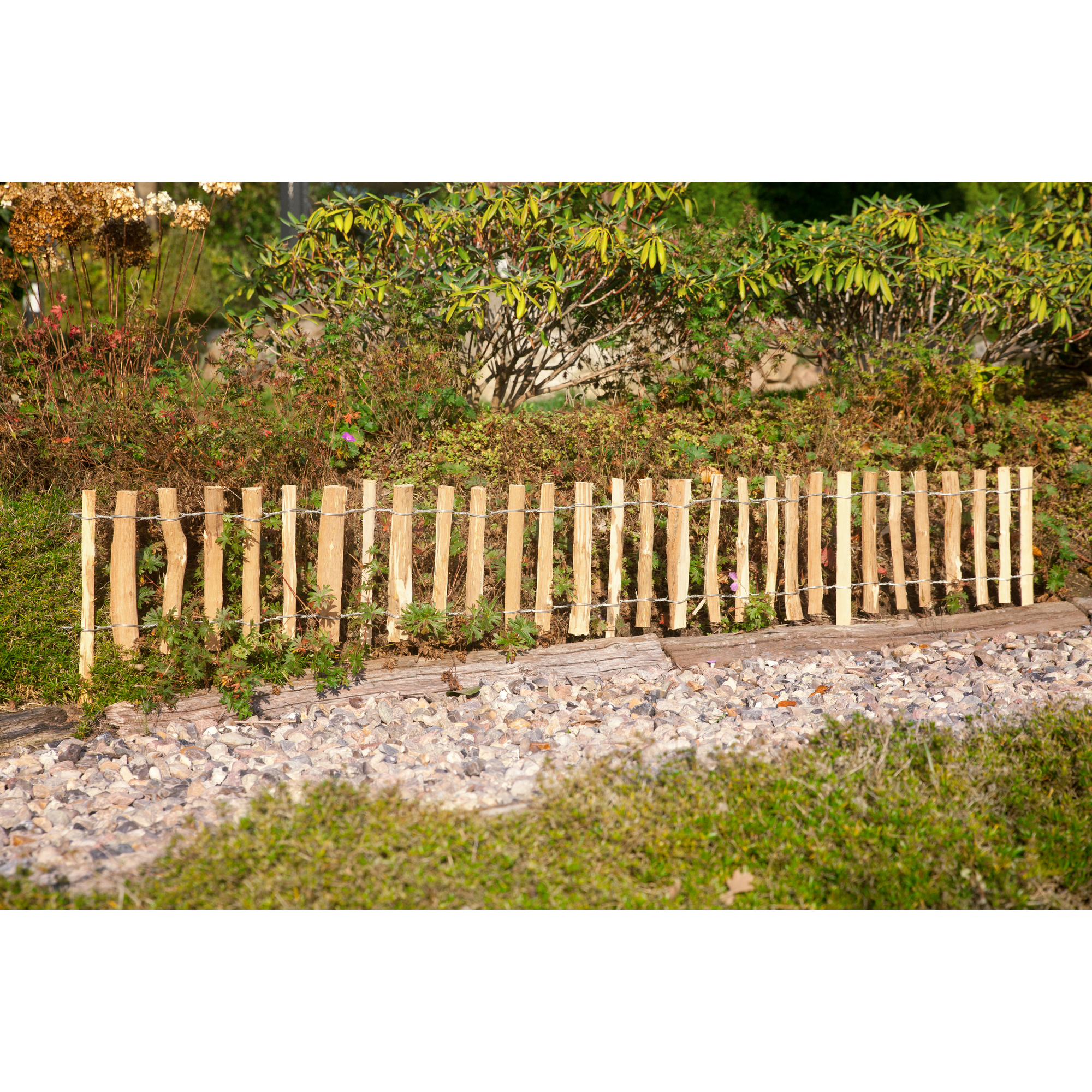 Beeteinfassung Haselnussholz 200 x 28/45 cm