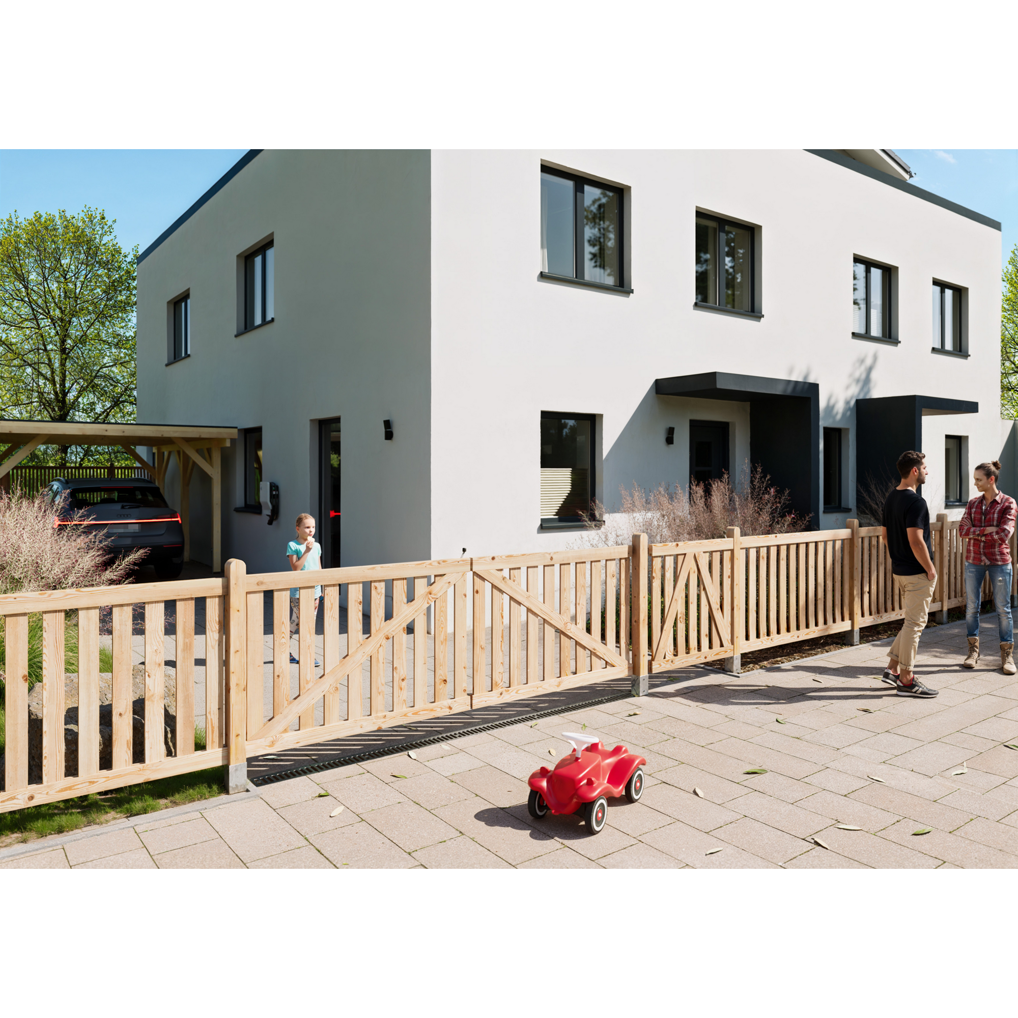 Vorgarten-Einzeltor Lärche 100 x 100 cm