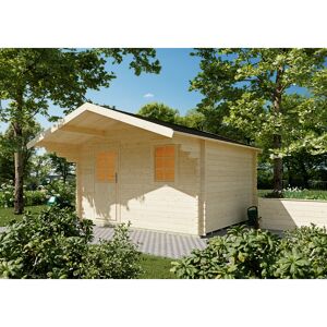 Gartenhaus 'Halle' Fichtenholz naturfarben 350 x 300 cm