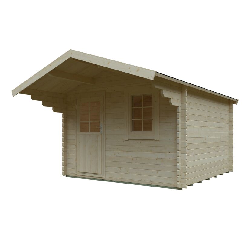 Gartenhaus 'Solingen' Fichtenholz naturfarben 300 x 300 cm