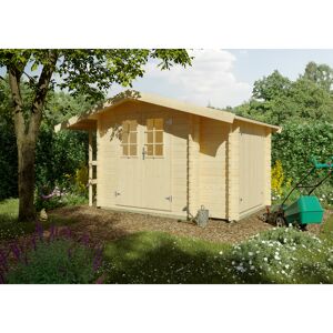 Gartenhaus 'Leverkusen' Fichtenholz naturfarben 210 x 210 cm