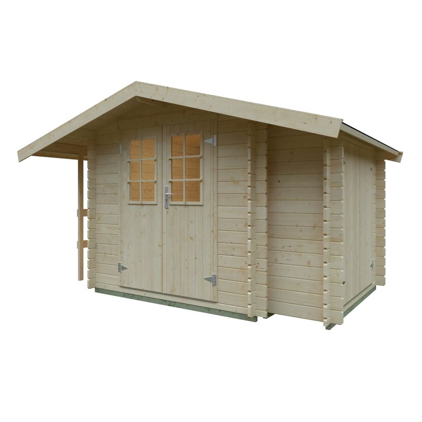 Gartenhaus 'Leverkusen' Fichtenholz naturfarben 210 x 210 cm