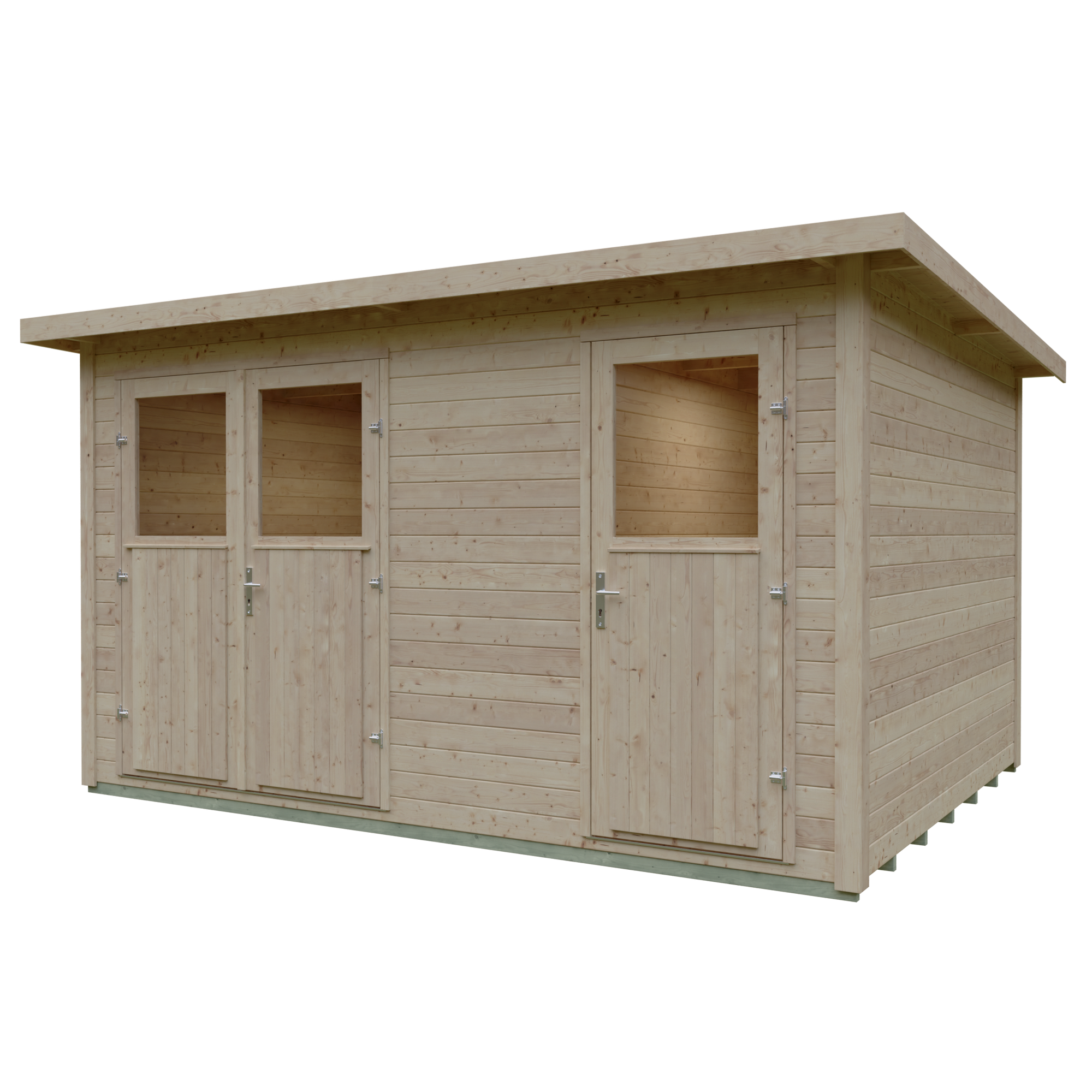 Gartenhaus 'Dresden' Fichtenholz naturfarben 400 x 300 cm