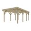 Einzel-Carport Fichtenholz naturfarben 344 x 650 cm
