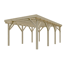 Einzel-Carport Fichtenholz naturfarben 344 x 650 cm