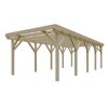 Einzel-Carport Fichtenholz naturfarben 344 x 850 cm