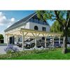 Doppel-Carport Fichtenholz naturfarben 600 x 850 cm