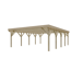 Doppel-Carport Fichtenholz naturfarben 600 x 850 cm