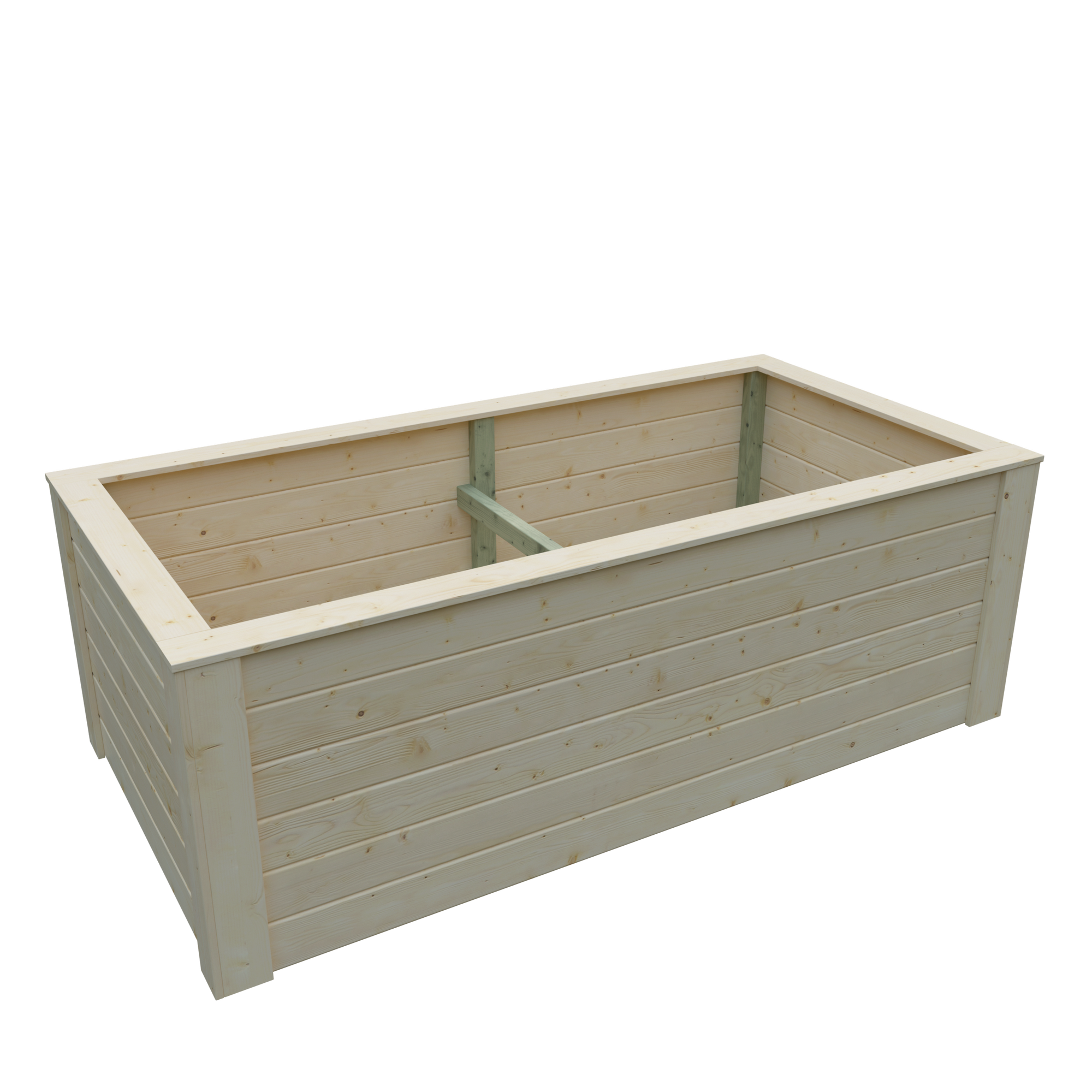 Hochbeet Fichtenholz naturfarben 200 x 70 x 100 cm