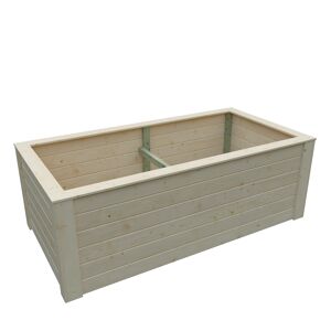Hochbeet Fichtenholz naturfarben 200 x 70 x 100 cm