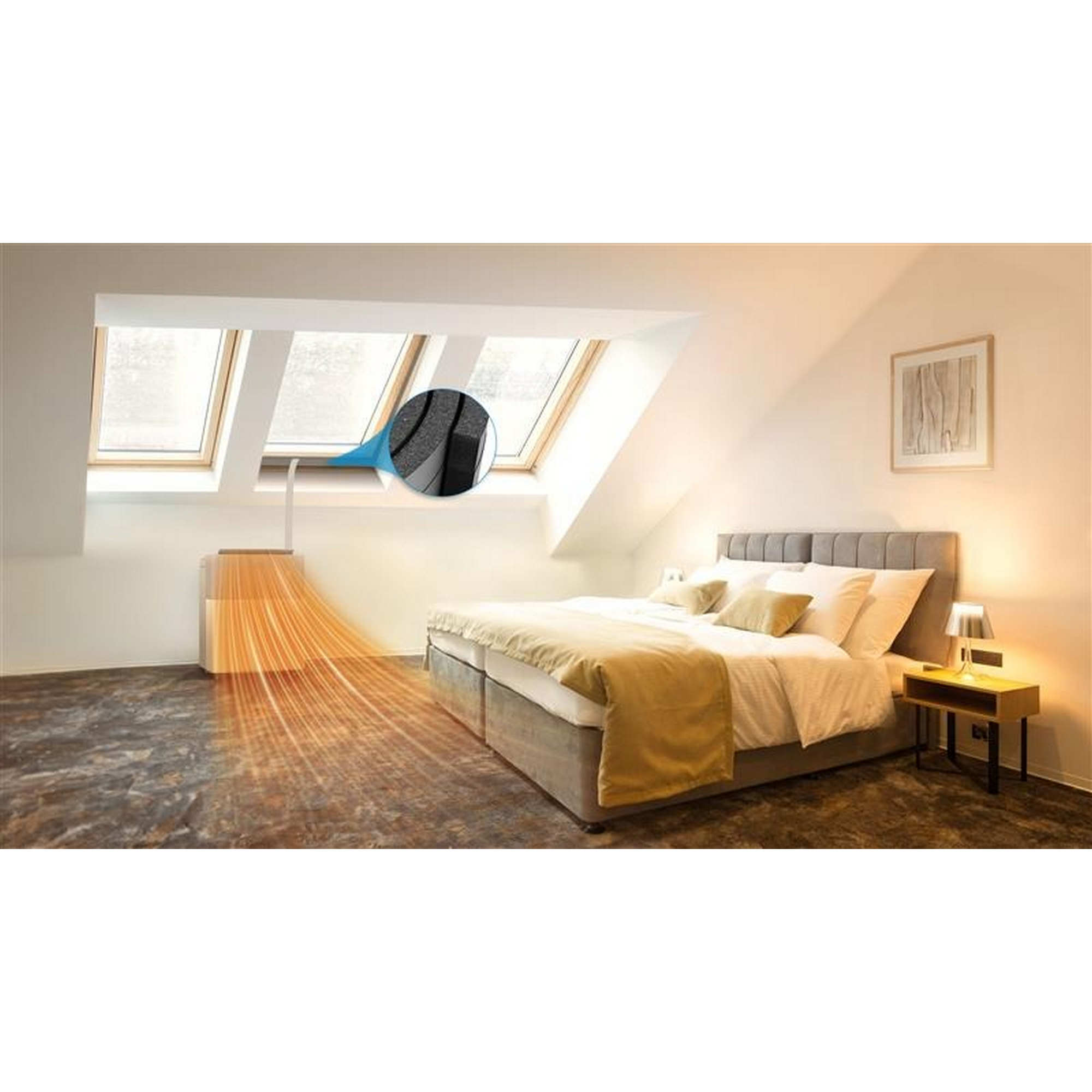 Ganzjahres-Fensterabdichtung für 'PortaSplit' schwarz