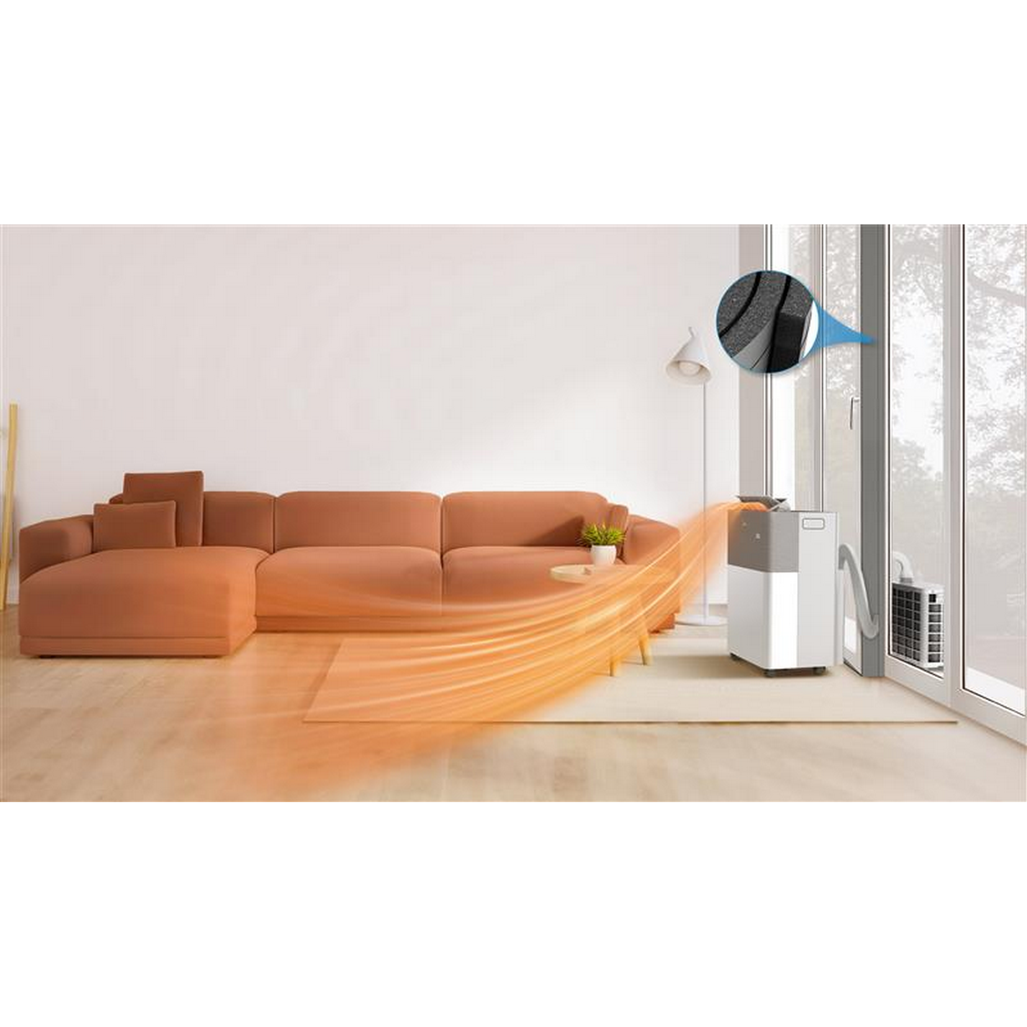 Ganzjahres-Fensterabdichtung für 'PortaSplit' schwarz