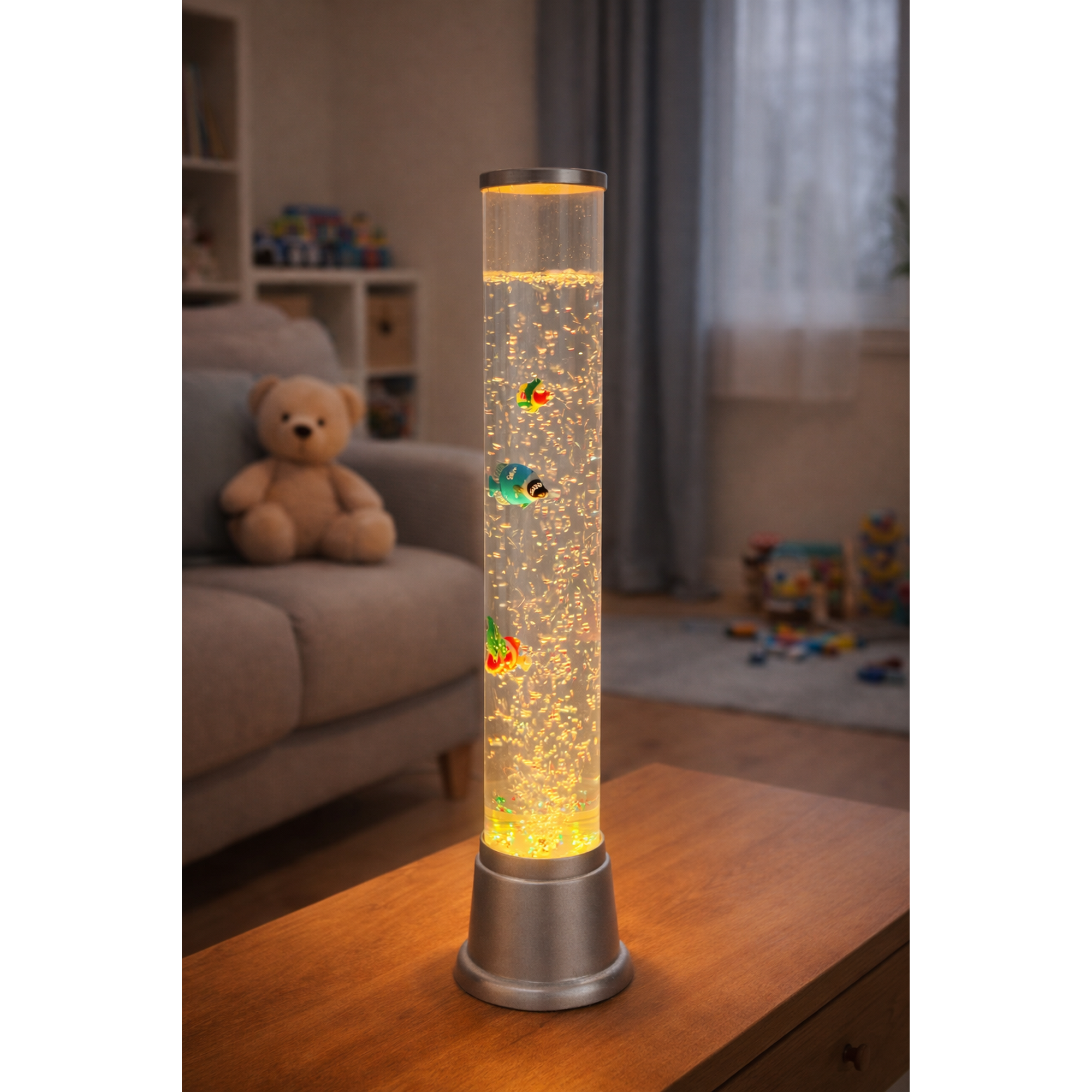 Wassersäule mit Dekofischen 58 x Ø 8,4 cm