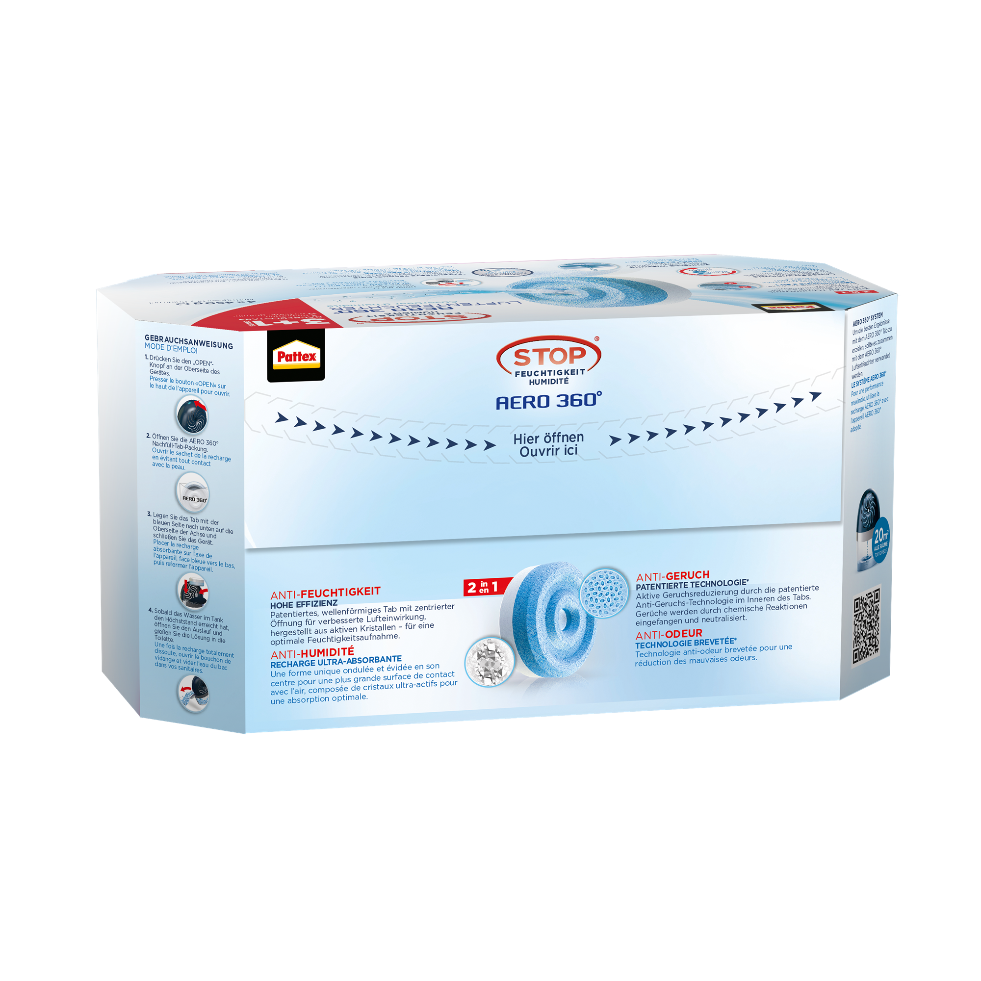 Luftentfeuchter 'Aero 360°' Badgerät mit 4 Nachfülltabs