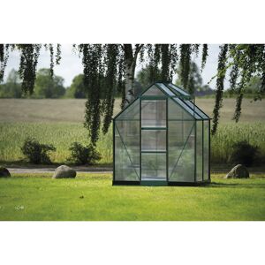 Gewächshaus 'ICON 6' 192,5 x 130,3 cm mit 4 mm Doppelstegplatten grün