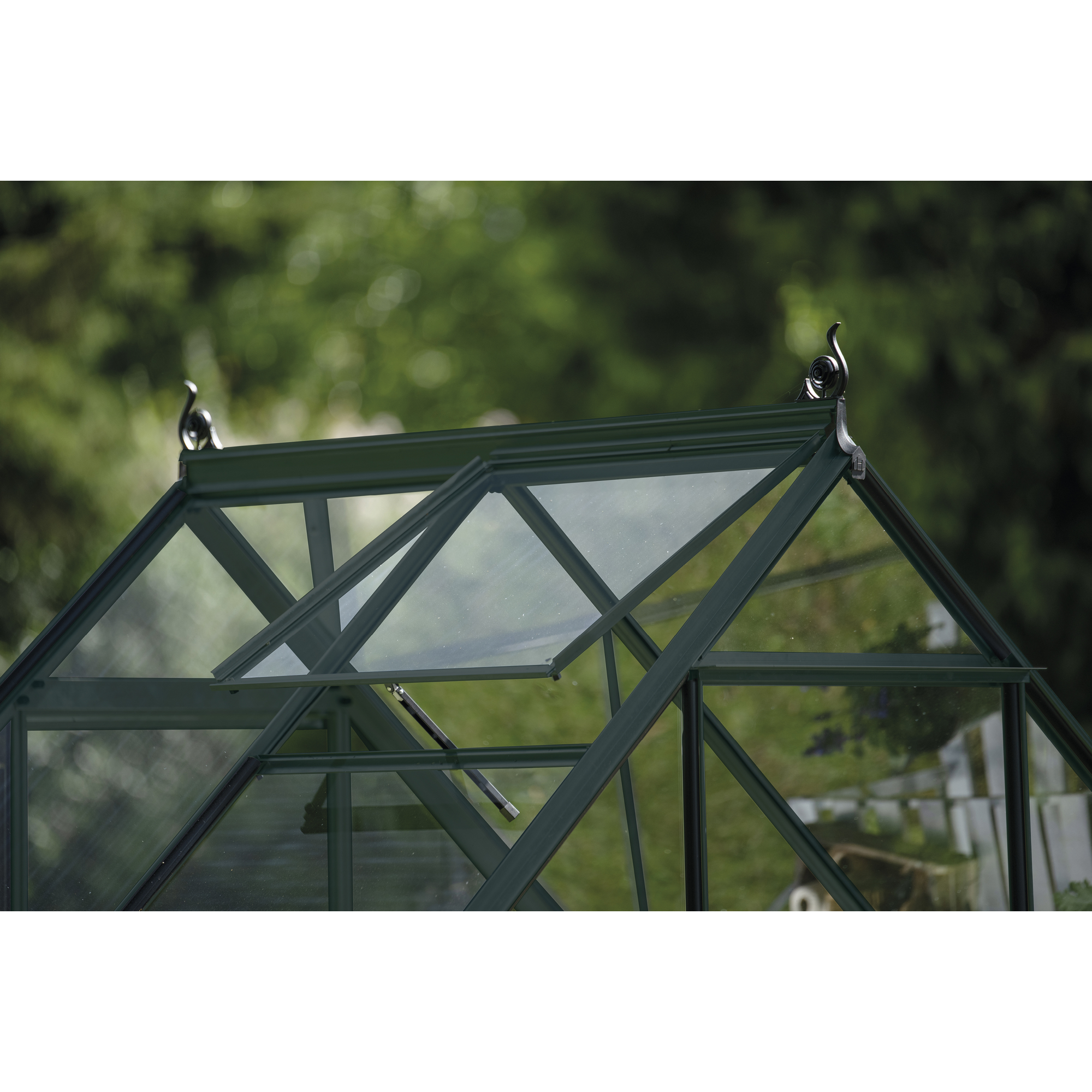 Gewächshaus 'ICON 6' 192,5 x 130,3 cm mit 3 mm Sicherheitsglas grün