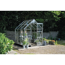 Gewächshaus 'ICON 6' 192,5 x 192,5 cm mit 3 mm Sicherheitsglas aluminiumfarben