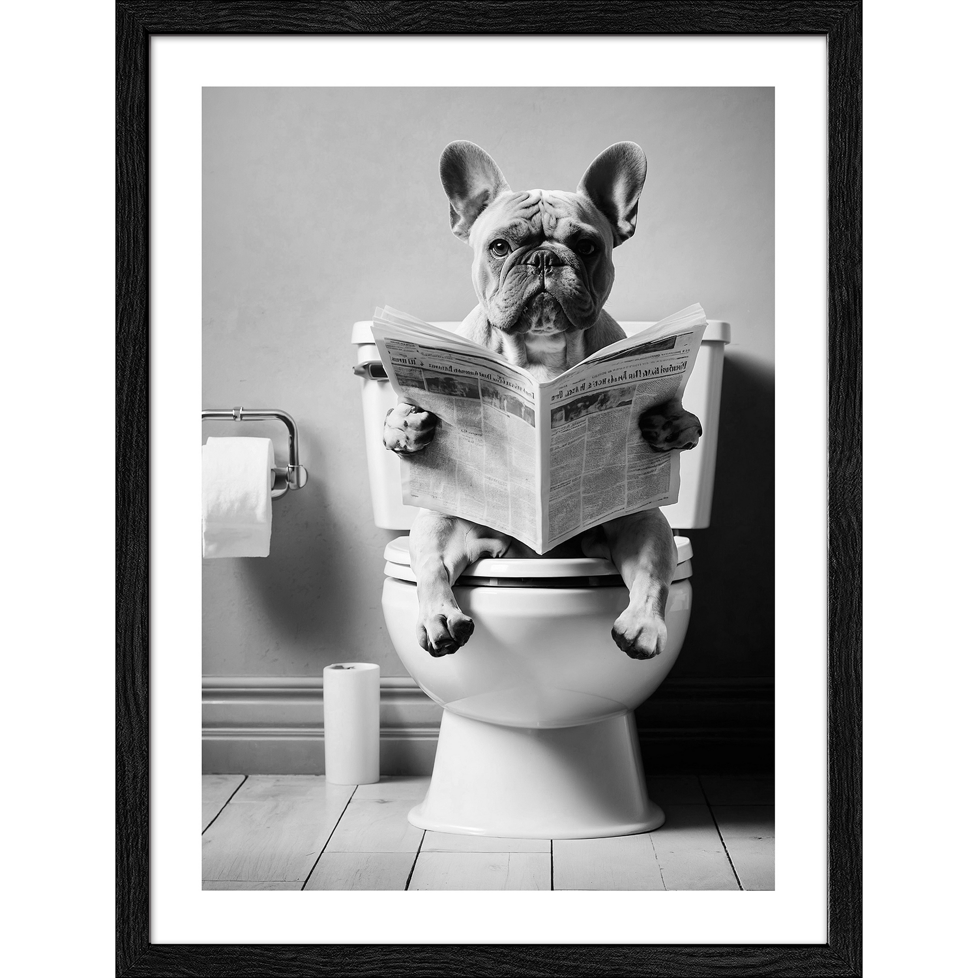 Kunstdruck Framed-Art Slim Scandic 'Bulldogge' 33 x 43 cm gerahmt