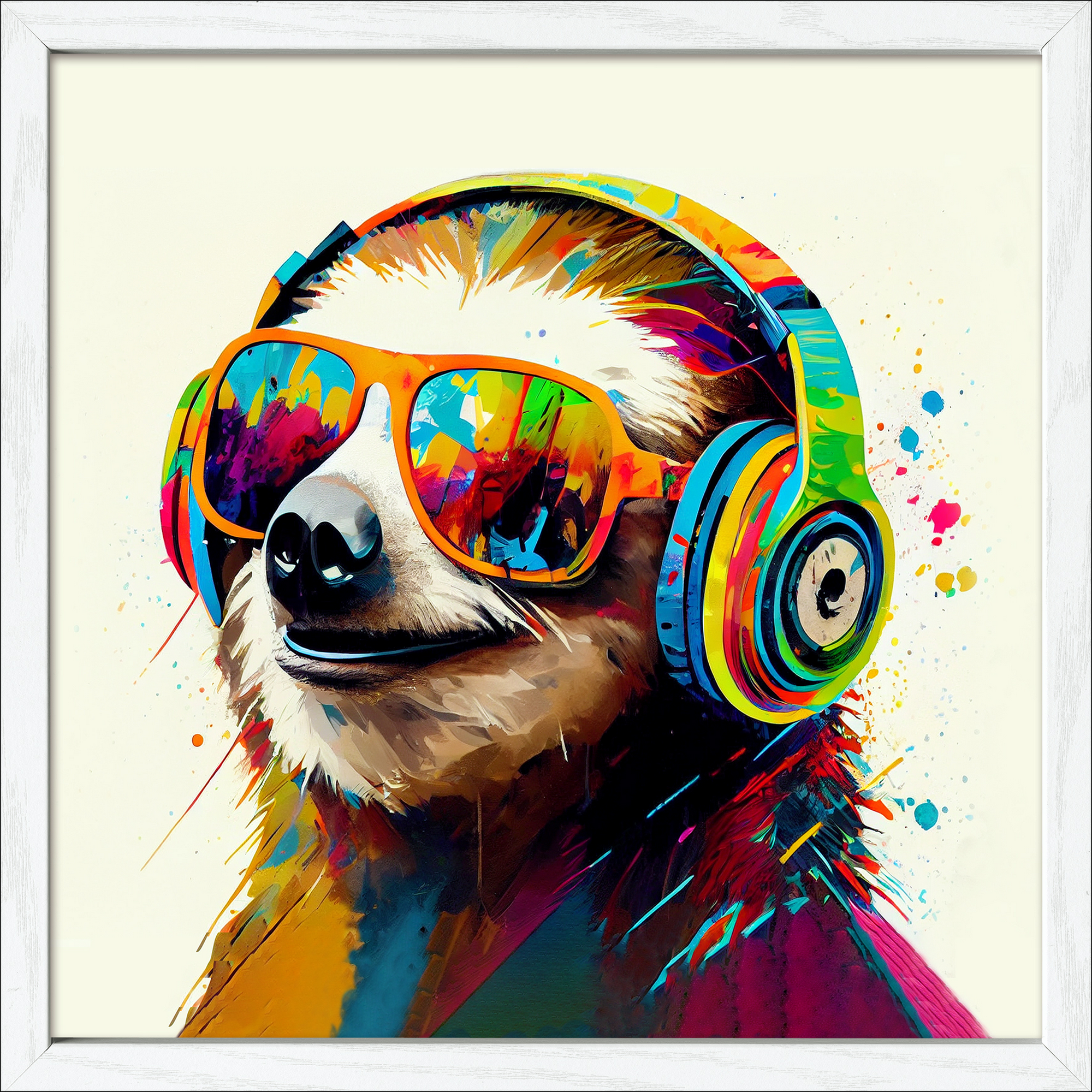 Kunstdruck Framed-Art Slim Scandic 'Animals III' 33 x 33 cm gerahmt