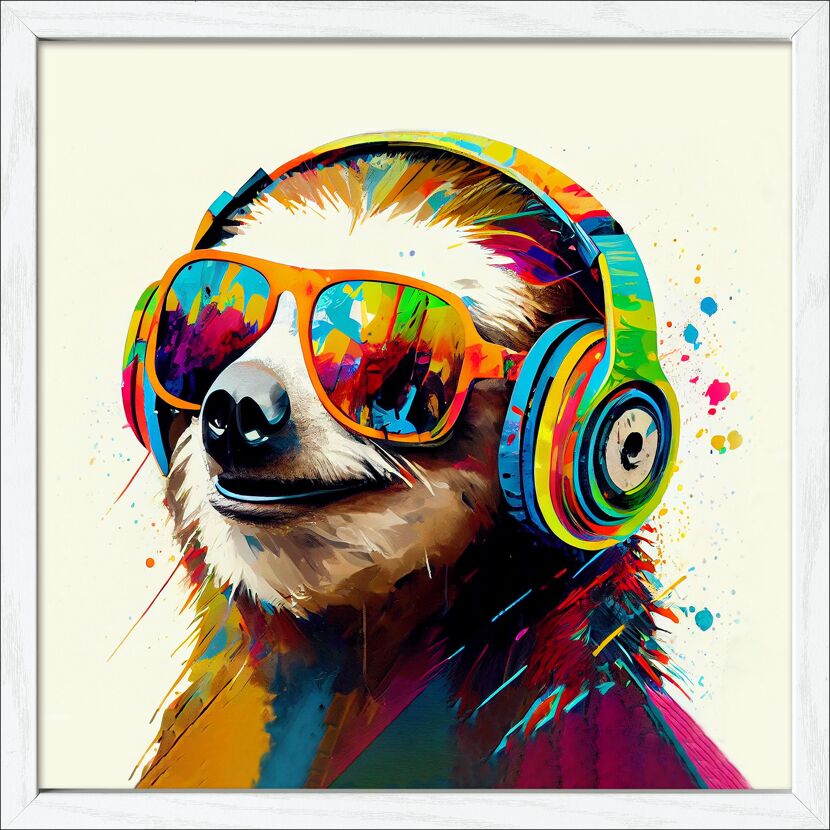 Kunstdruck Framed-Art Slim Scandic 'Animals III' 33 x 33 cm gerahmt