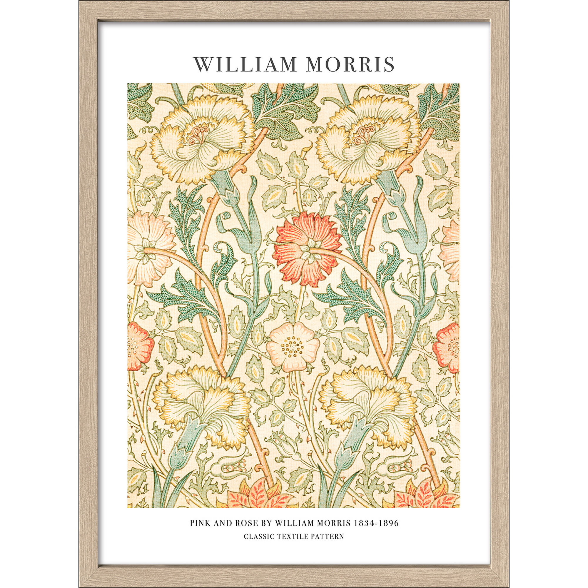 Kunstdruck Framed-Art Scandic Style 'Morris Rose I' 53 x 73 cm gerahmt