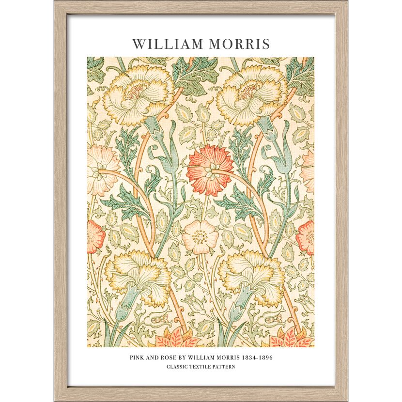 Kunstdruck Framed-Art Scandic Style 'Morris Rose I' 53 x 73 cm gerahmt
