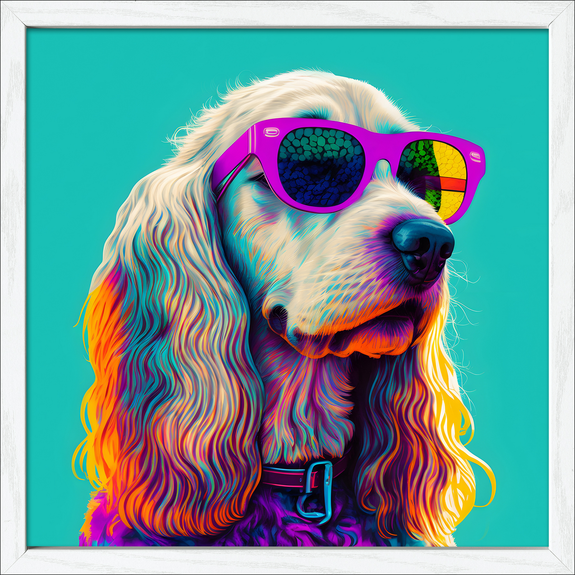 Kunstdruck Framed-Art Slim Scandic 'Sunglasses II' 33 x 33 cm gerahmt