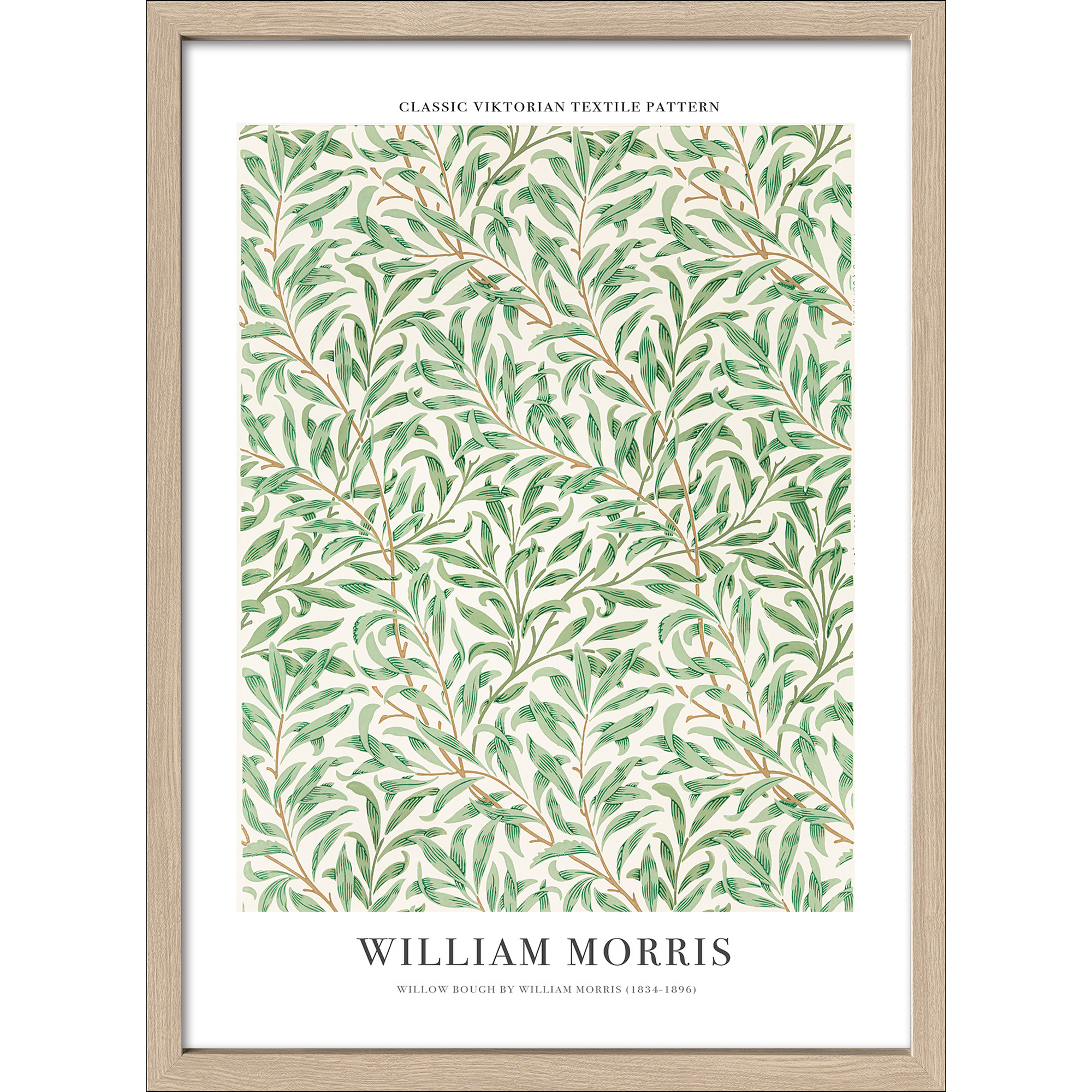 Kunstdruck Framed-Art Scandic Style 'Morris Willow' 53 x 73 cm gerahmt