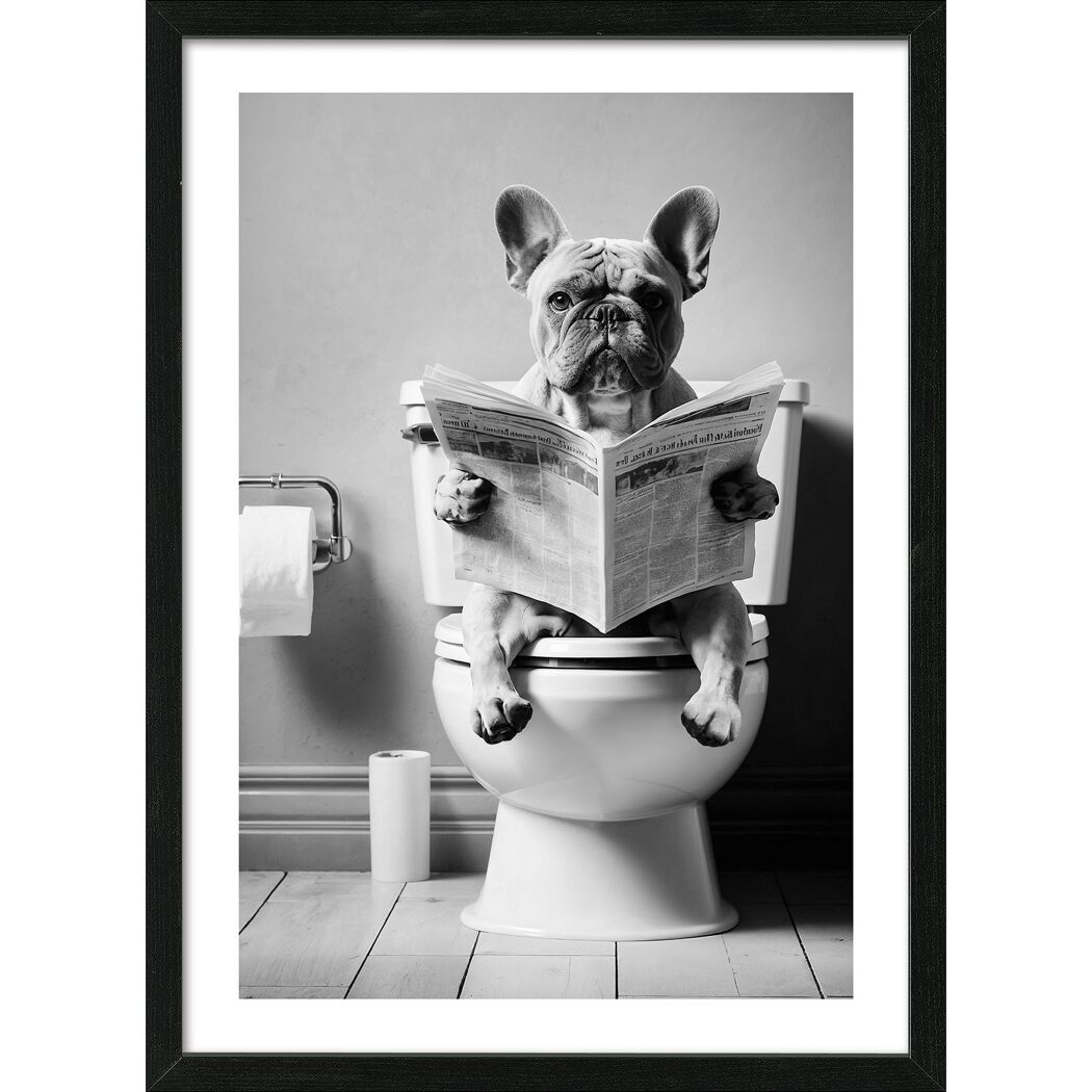 Kunstdruck Framed-Art Scandic Style 'Bulldogge' 53 x 73 cm gerahmt