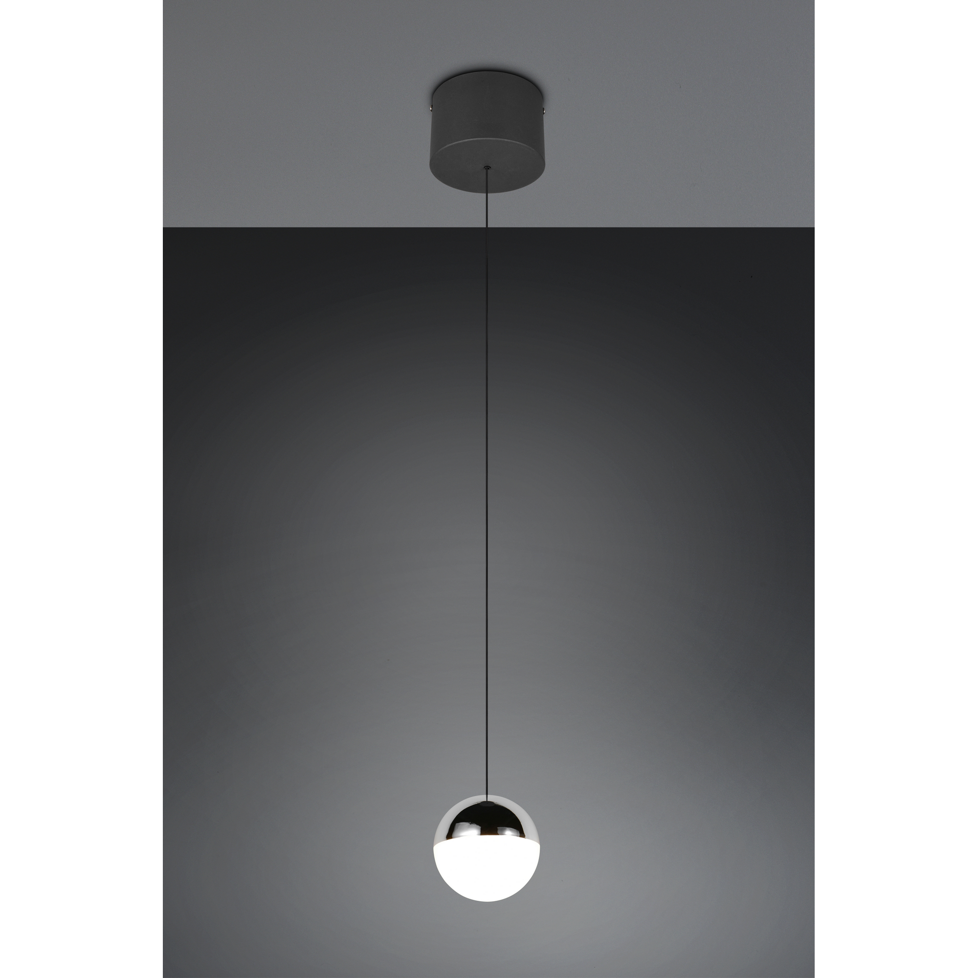 Pendelleuchte 'Senta' chromfarben Ø 12 cm