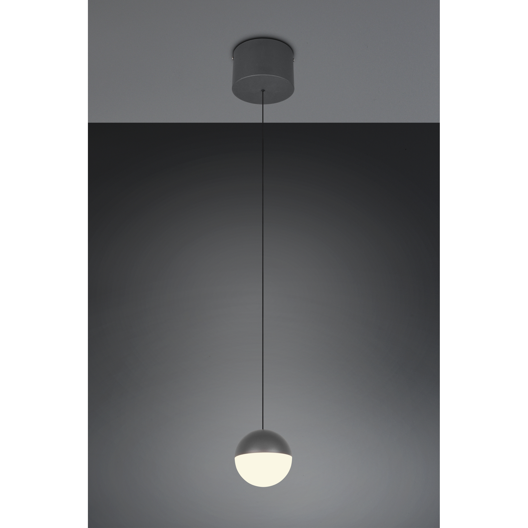 Pendelleuchte 'Senta' anthrazit Ø 12 cm