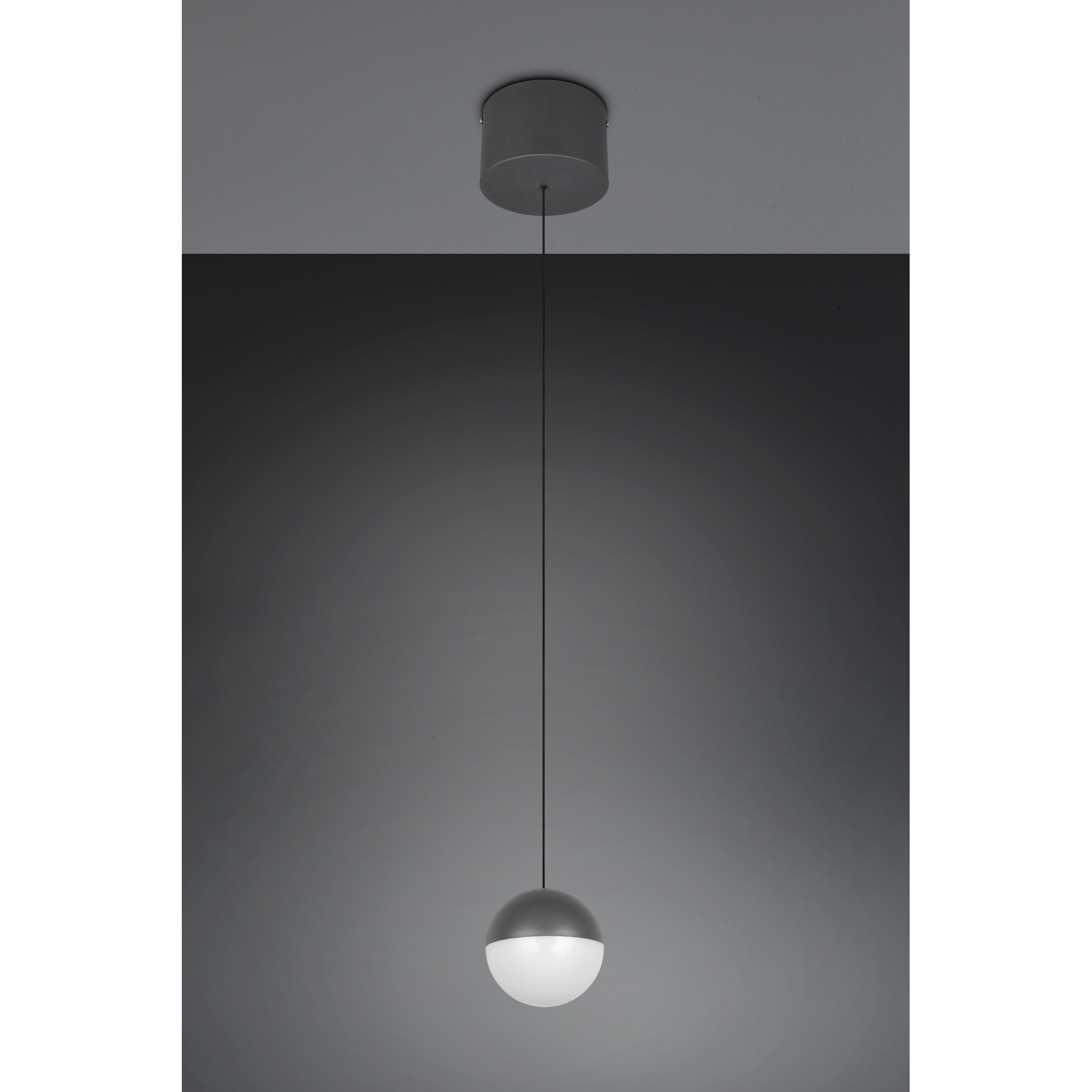 Pendelleuchte 'Senta' anthrazit Ø 12 cm