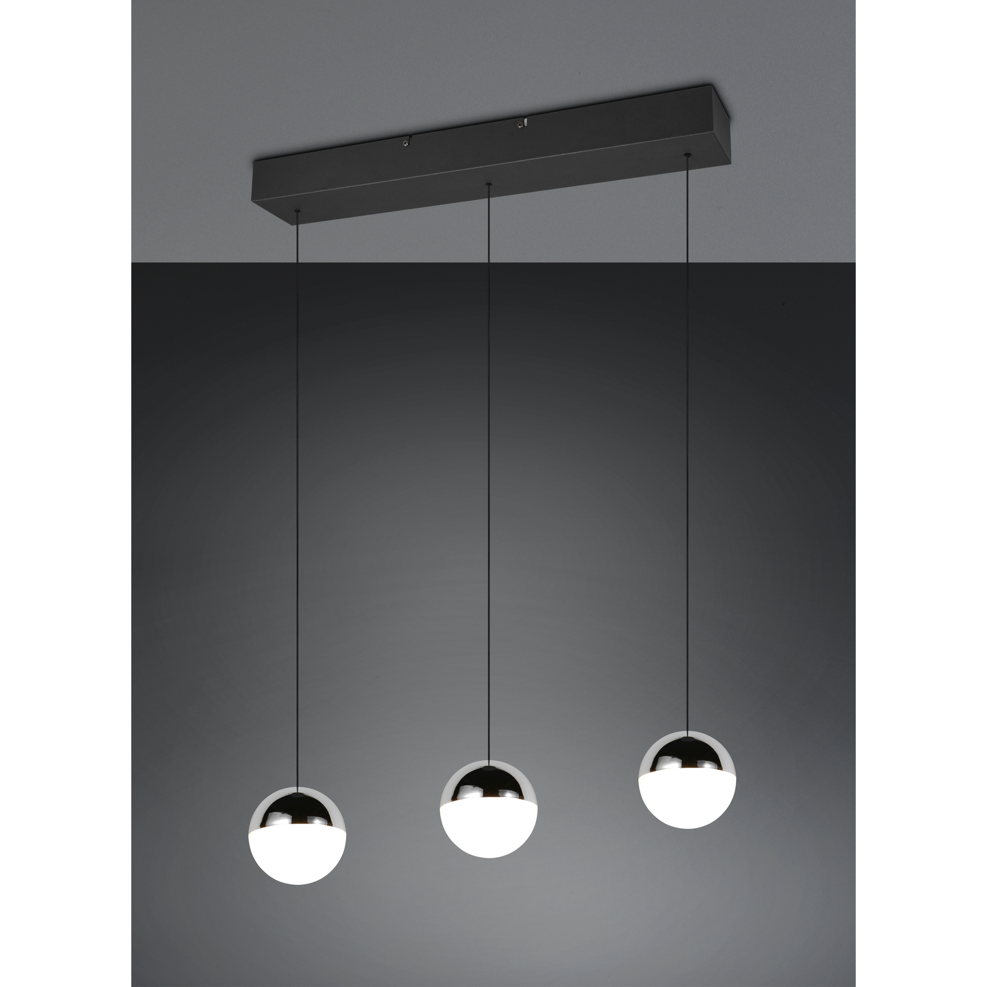 Pendelleuchte 'Senta' chromfarben Ø 62 cm