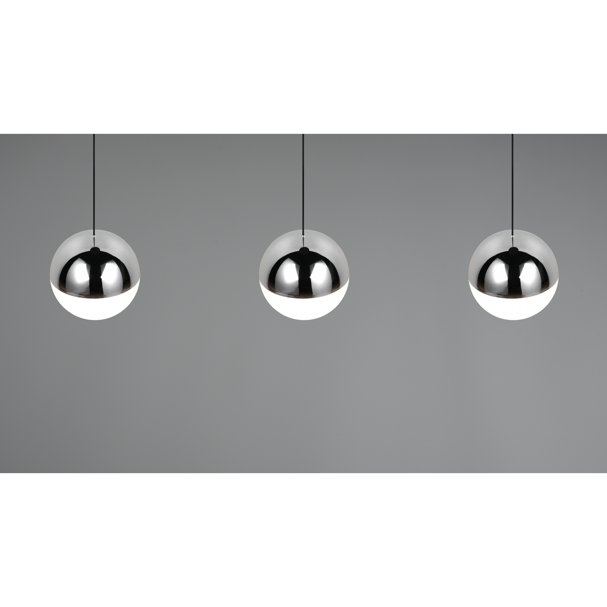 Pendelleuchte 'Senta' chromfarben Ø 62 cm