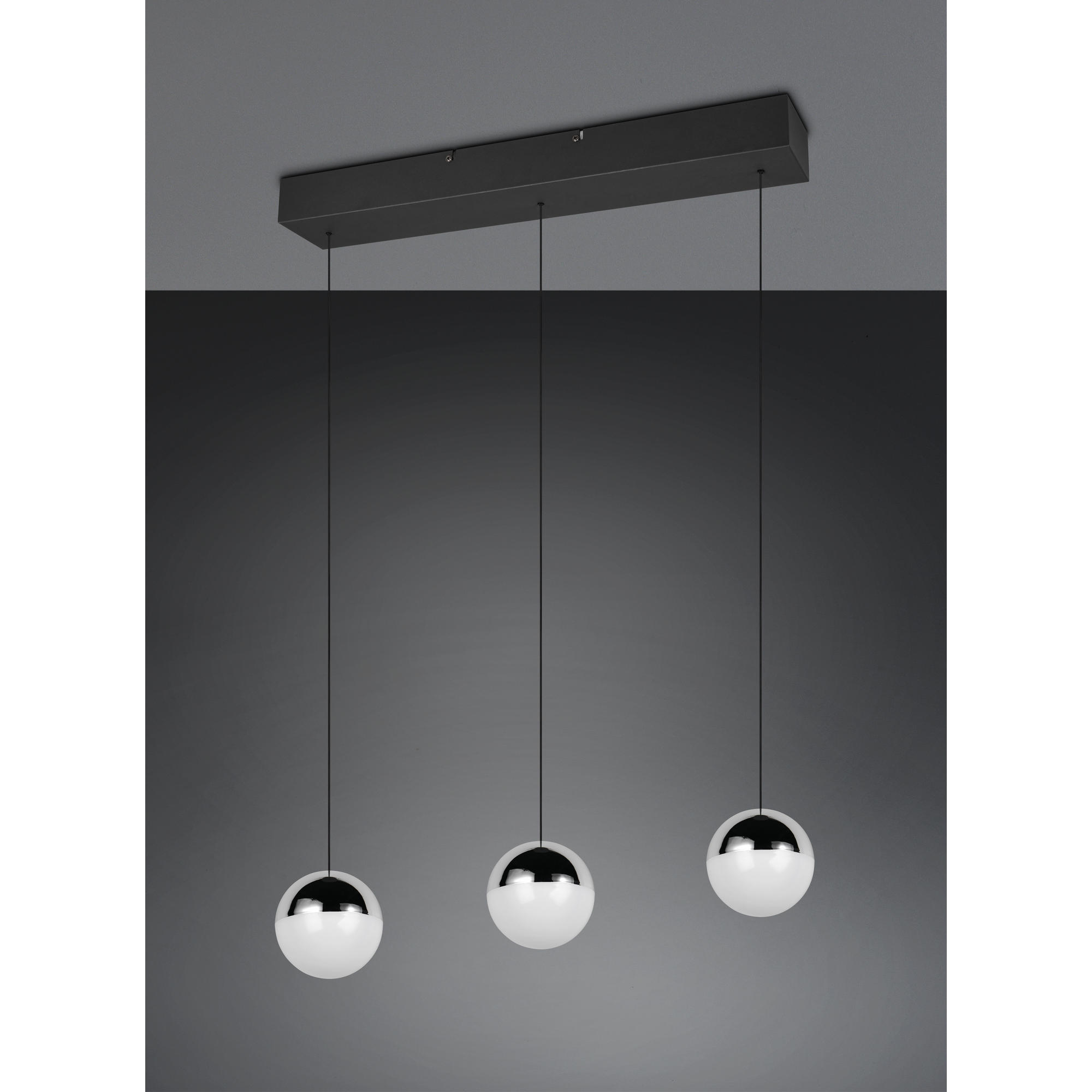 Pendelleuchte 'Senta' chromfarben Ø 62 cm