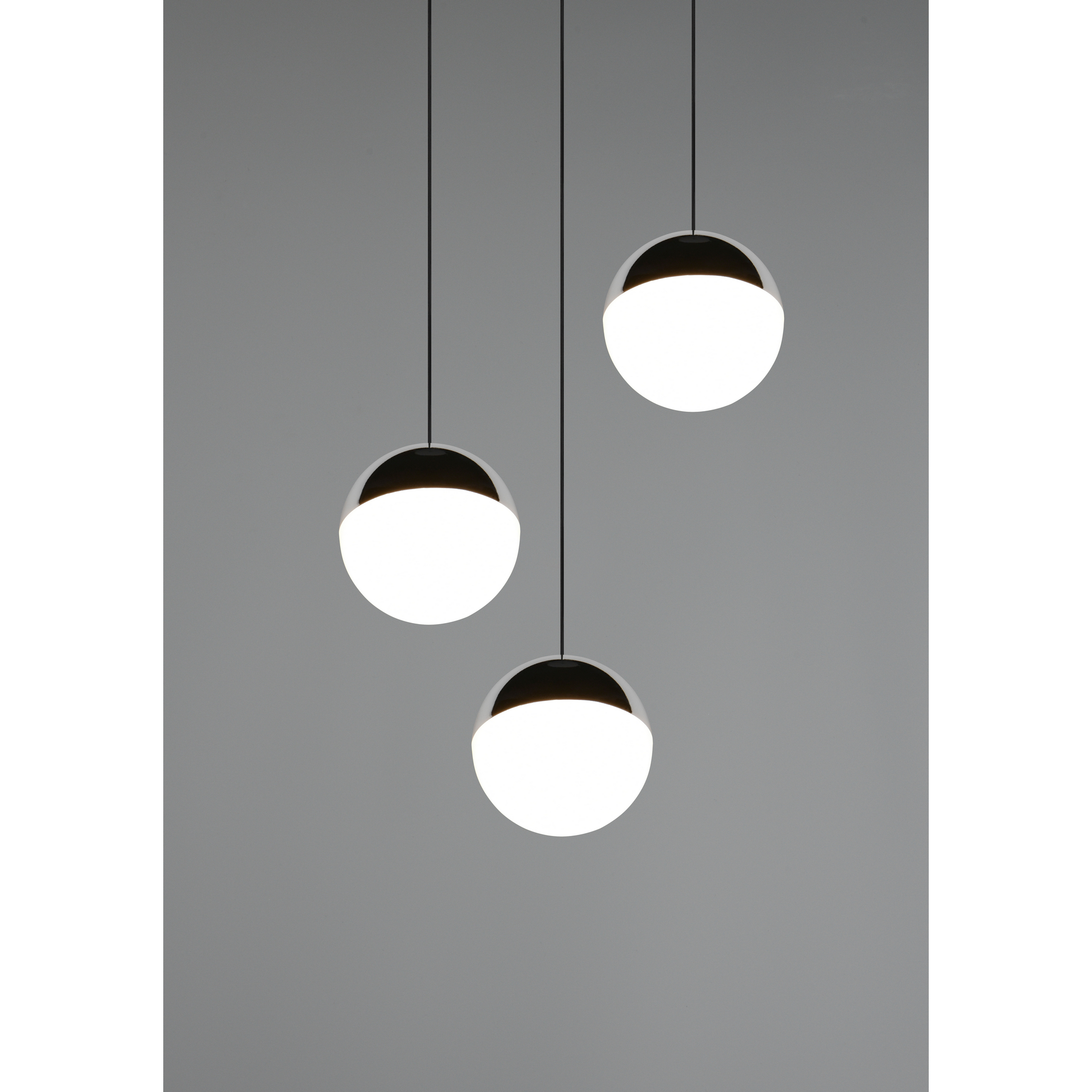 Pendelleuchte 'Senta' chromfarben Ø 25 cm