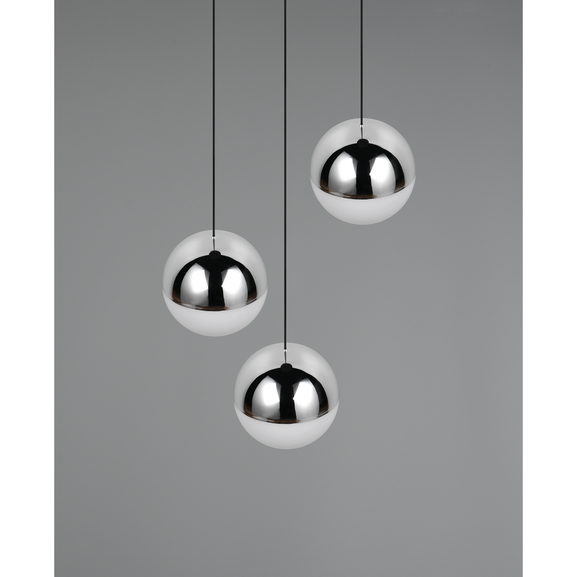 Pendelleuchte 'Senta' chromfarben Ø 25 cm