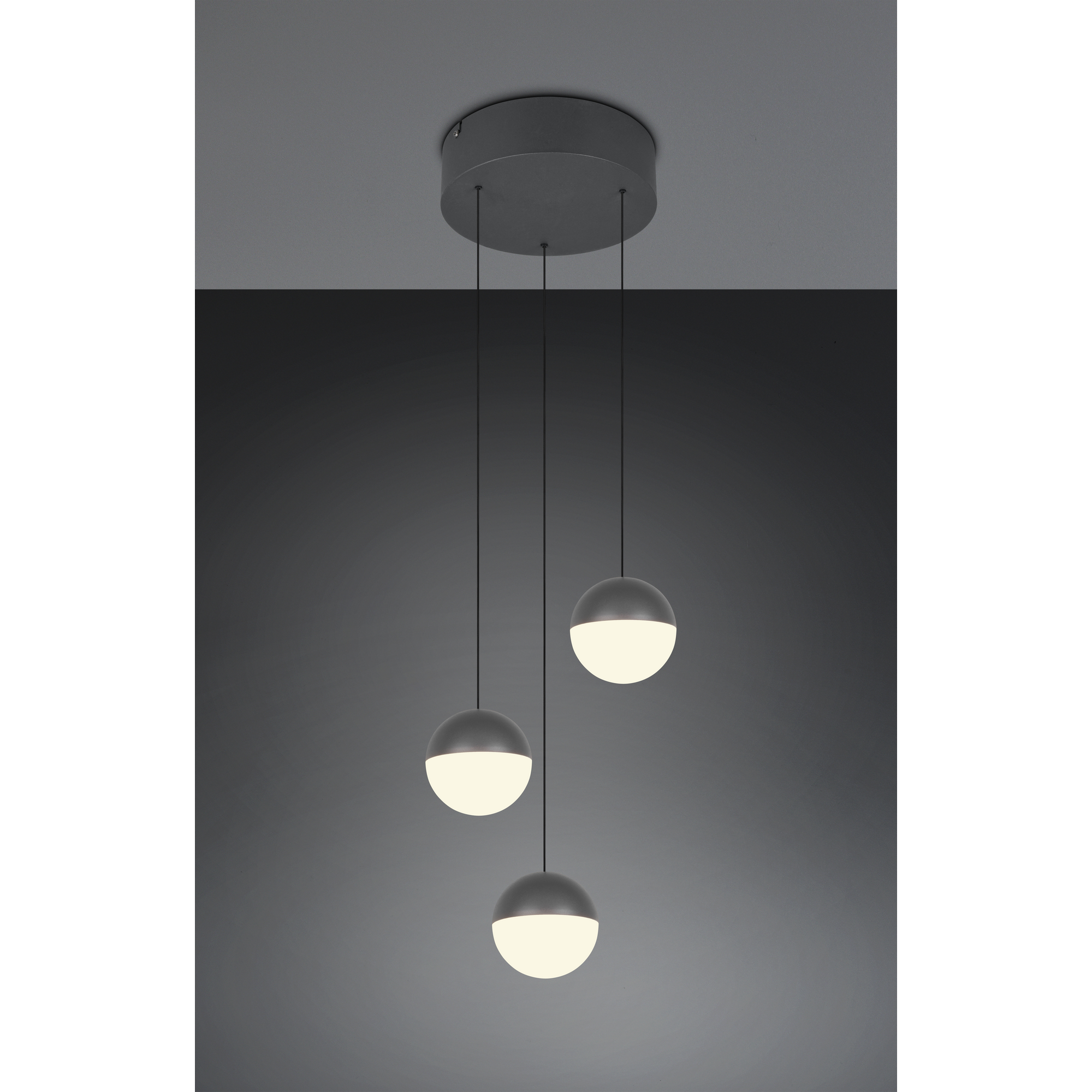 Pendelleuchte 'Senta' anthrazit Ø 25 cm