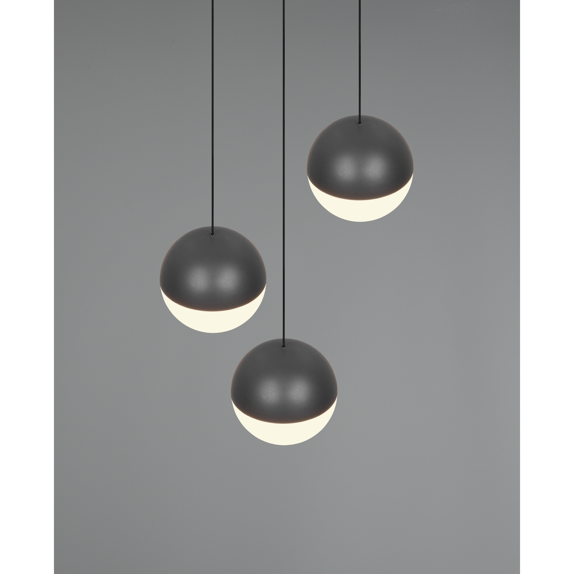 Pendelleuchte 'Senta' anthrazit Ø 25 cm