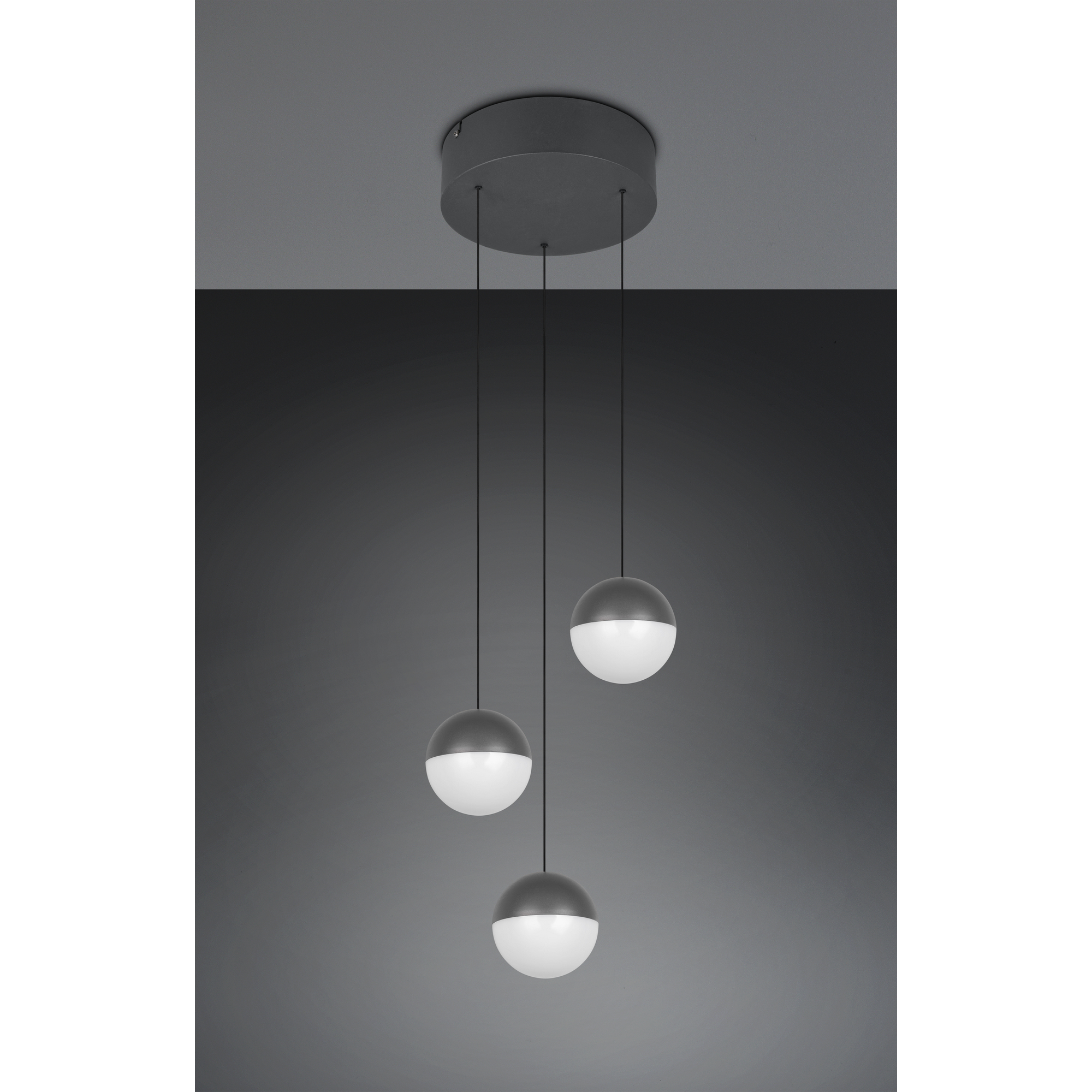 Pendelleuchte 'Senta' anthrazit Ø 25 cm