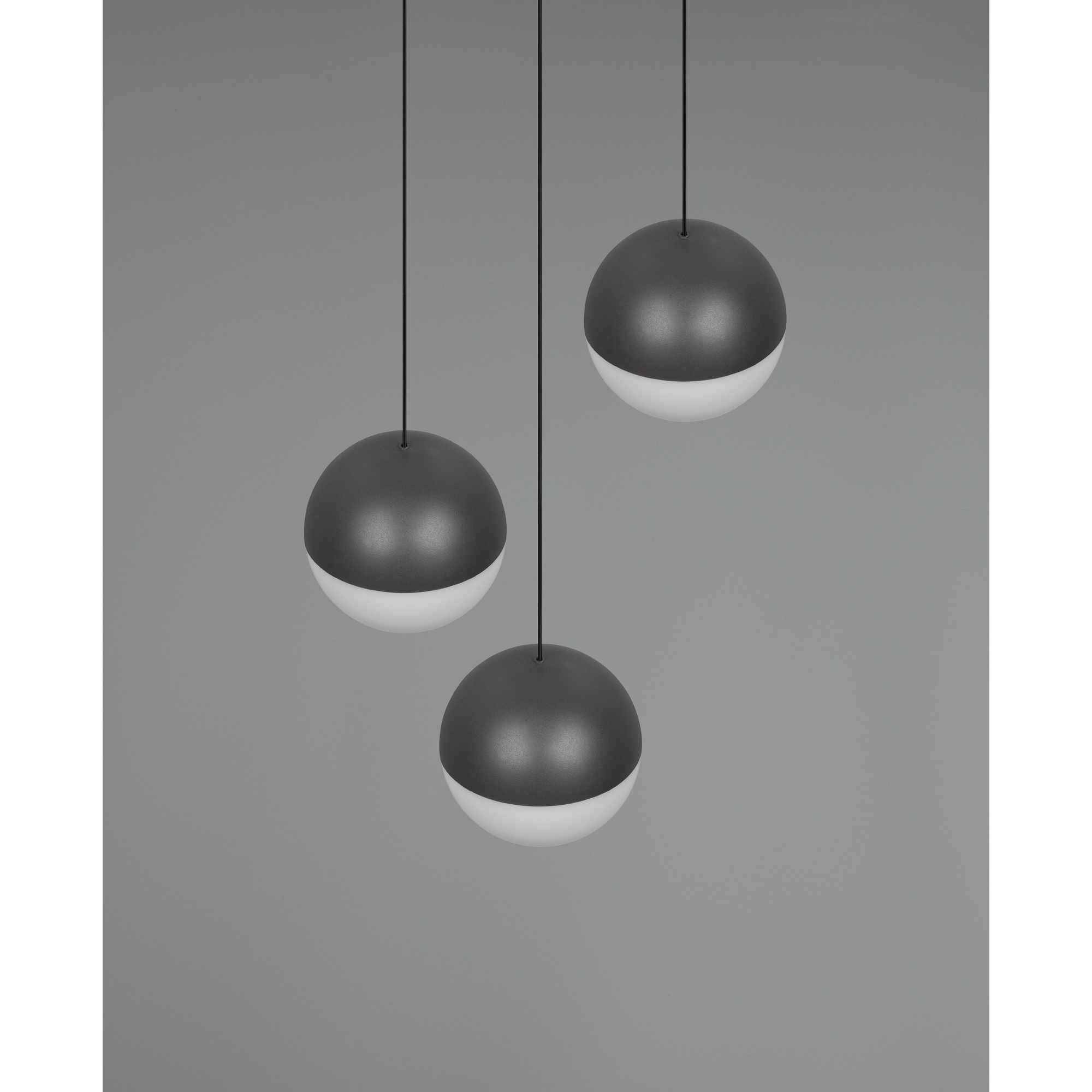 Pendelleuchte 'Senta' anthrazit Ø 25 cm