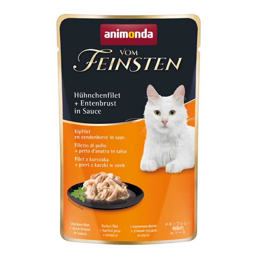 Katzennassfutter 'vom Feinsten' Hühnchenfilet & Entenbrust in Sauce Adult 50 g