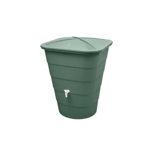 Regentonne 'Ibiza' eckig grün inklusive Deckel und Hahn 300 l