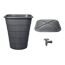 Regentonne 'Ibiza' graphite eckig 300 l inklusive Deckel und Hahn