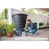 Regentonne 'Ibiza' graphite eckig 300 l inklusive Deckel und Hahn